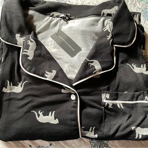 NWT PLUS TART INTIMATES CONVERSATIONAL LEOPARD NOTCH PAJAMA SET SZ 2X